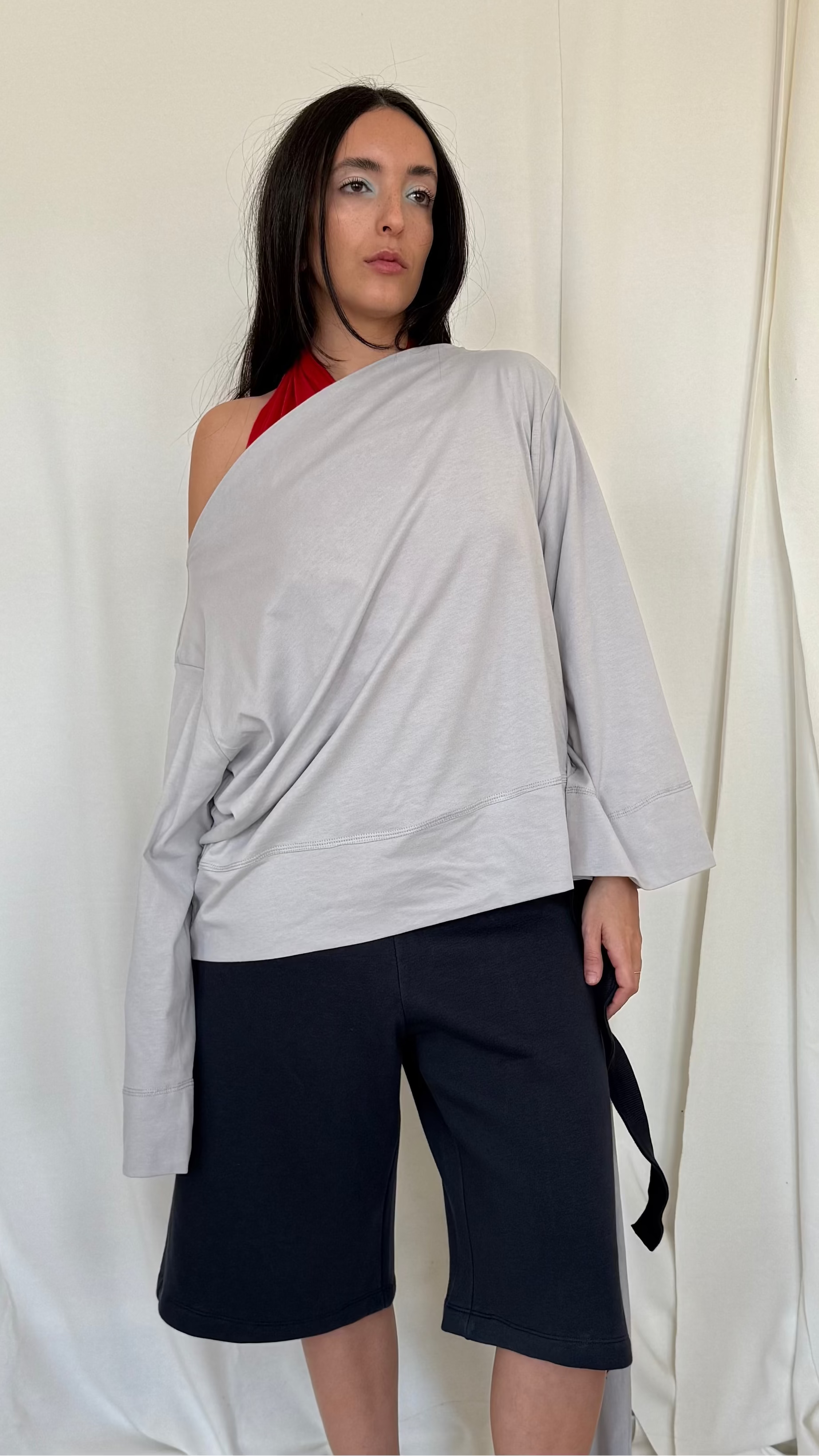 Upside down wrap Tee- Ice