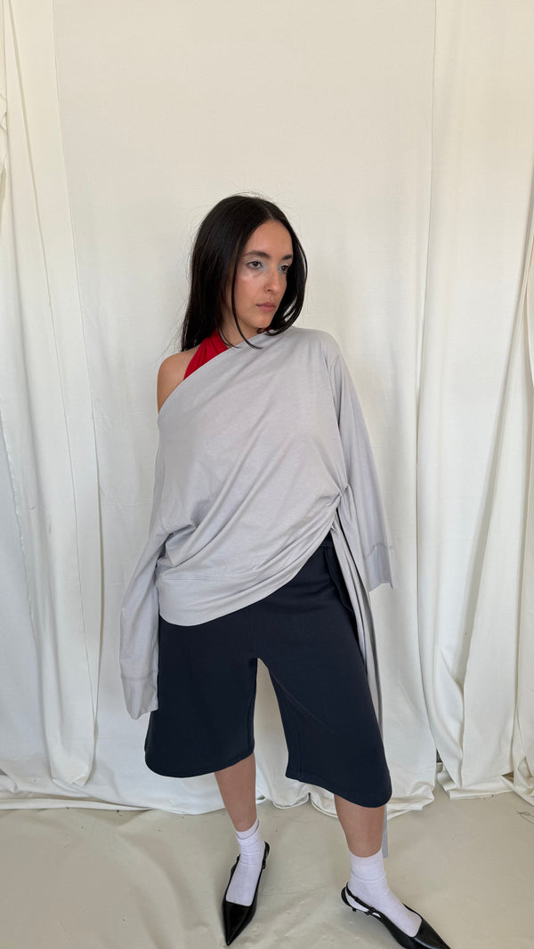 Upside down wrap Tee- Ice