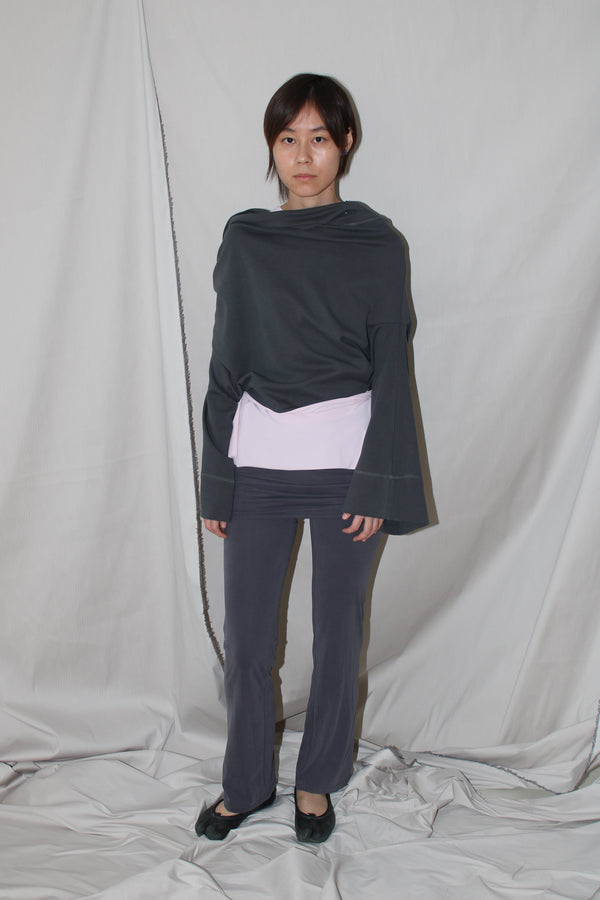 Adjustable Skirted Leggings- Gray Cupro