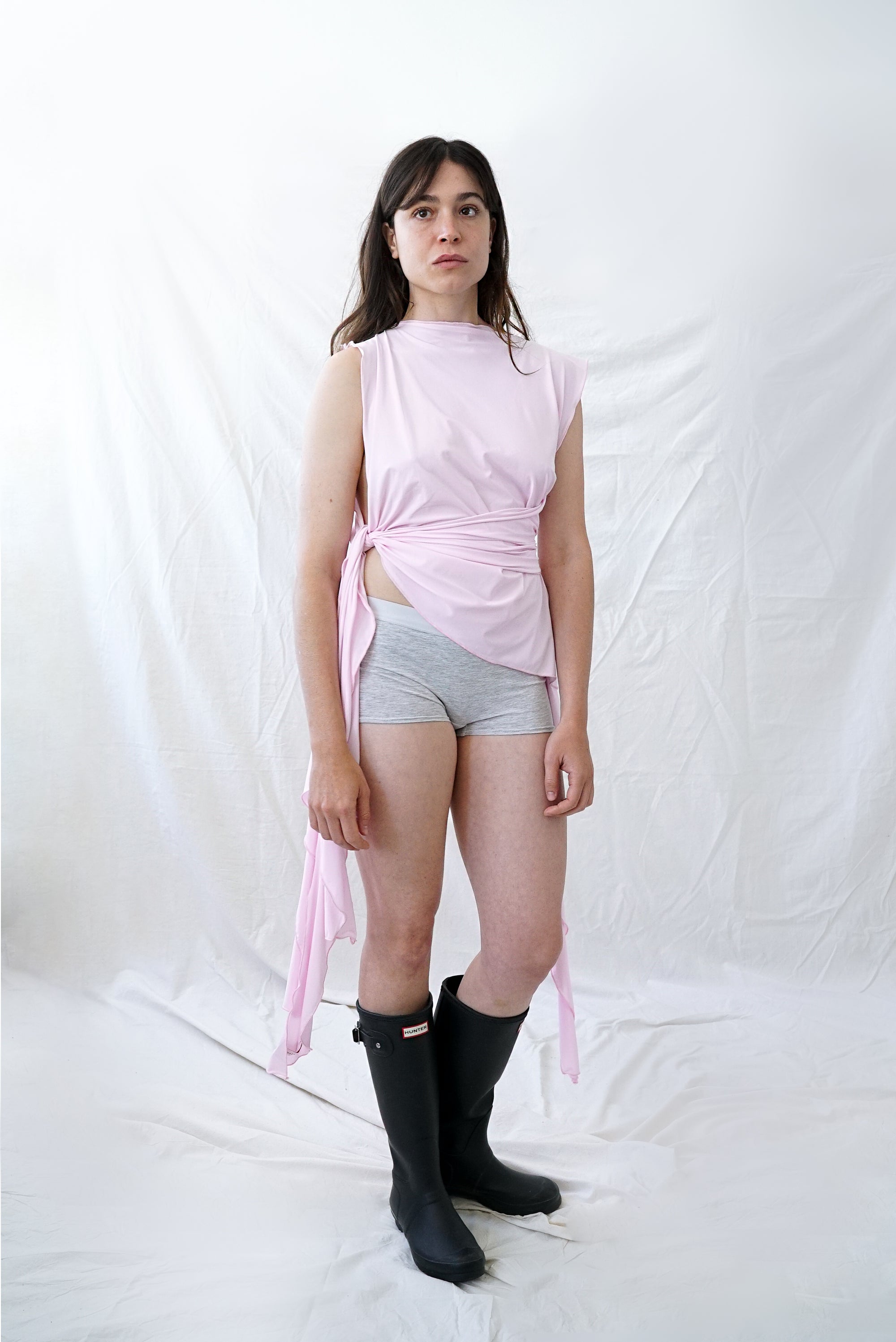 Skin Wrap Top- Baby Pink Lycra
