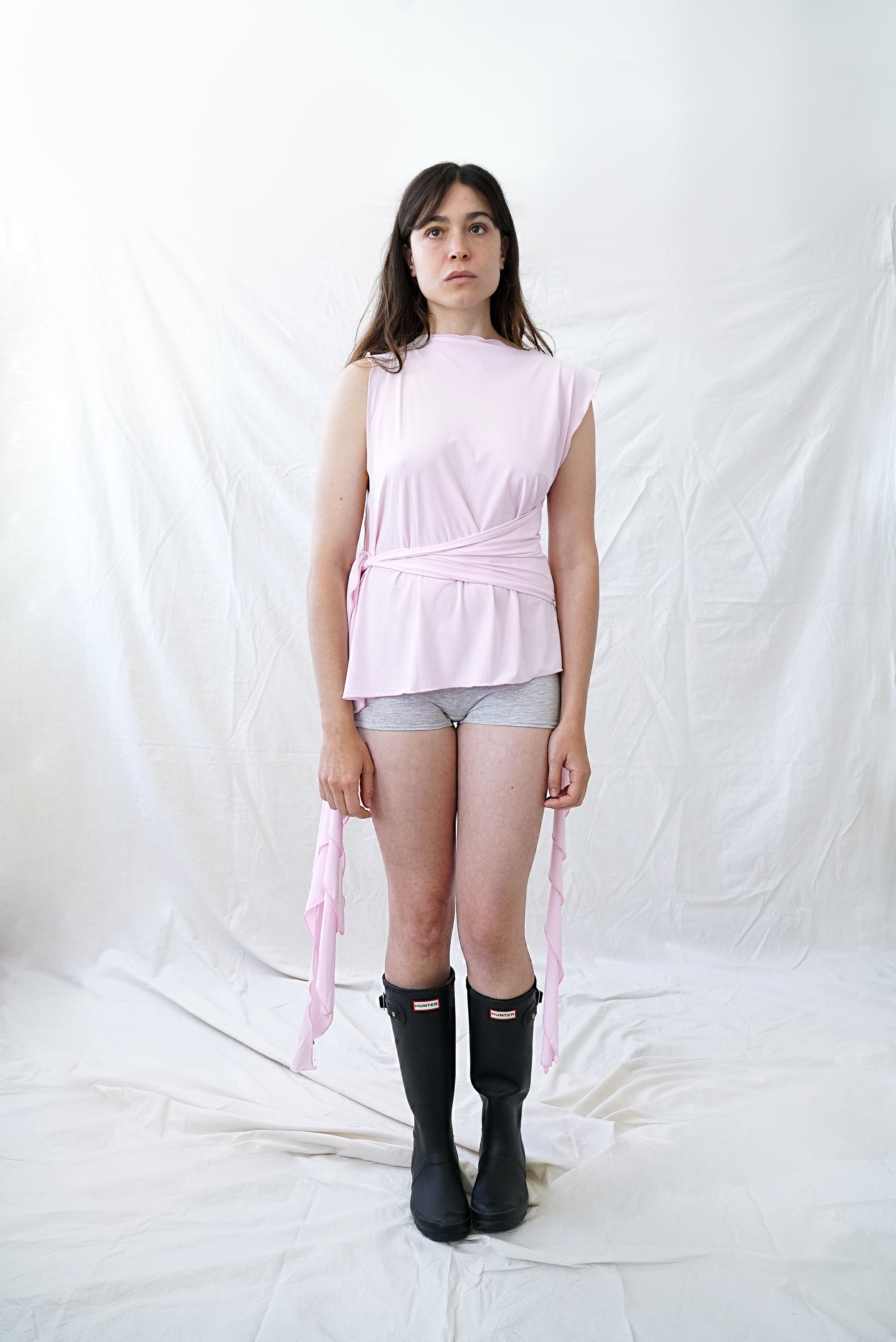 Skin Wrap Top- Baby Pink Lycra